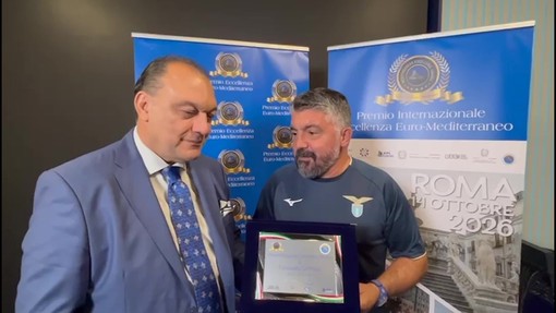 Gattuso riceve il premio Eccellenza Euro-Mediterraneo 2026: "Non mollare mai"