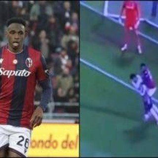 Bologna-Juve, Lucumì sbatte a terra Conceicao in area ma l'arbitro non fischia