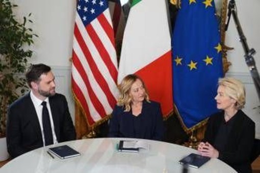 Meloni incontra Vance e von der Leyen: &quot;Spero oggi sia nuovo inizio&quot;