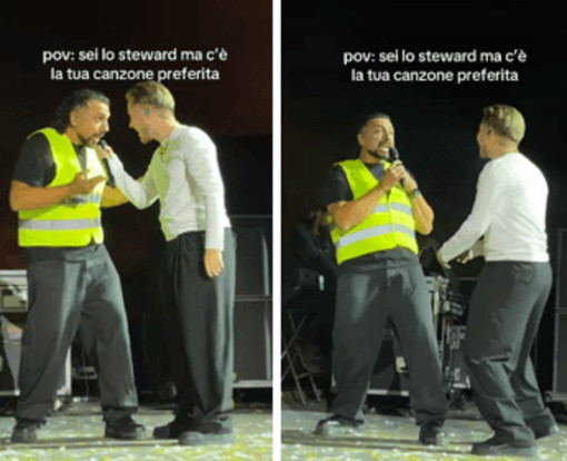 Alfa all'Arena di Verona, il duetto con lo steward diventa virale: "Ma la sai?" - Il video