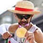 Stano vince l'oro e celebra... One Piece Stano vince l'oro e celebra... One Piece