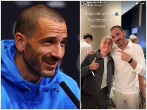 Bonucci, scivolata dura su una calciatrice. Poi rassicura: &quot;È ancora viva&quot; - Video