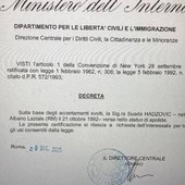 Per 33 anni 'ostaggio' dell'Italia dove è nata e cresciuta, ora è finalmente apolide: il decreto del Viminale Per 33 anni 'ostaggio' dell'Italia dove è nata e cresciuta, ora è finalmente apolide: il decreto del Viminale