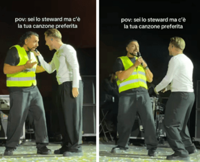 Alfa all'Arena di Verona, il duetto con lo steward diventa virale: "Ma la sai?" - Il video