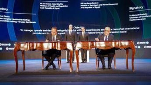 Sanità, Gksd e Gruppo San Donato: accordo per gestione ospedale Heliopolis al Cairo